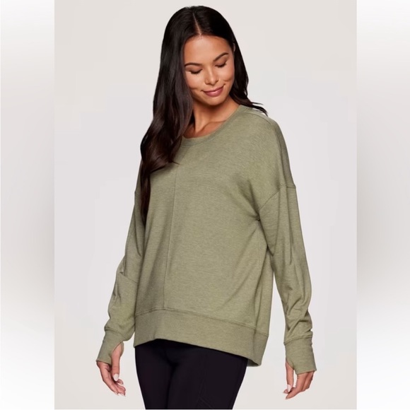 RBX Sunrise French Terry Sweatshirt brown L nwt - Picture 3 of 9